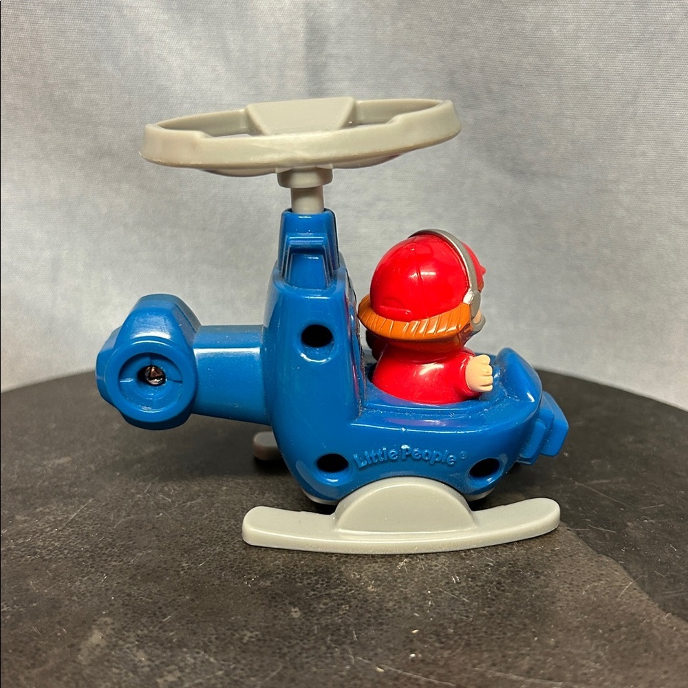 Fisher-Price McDonald's Little People Blue Helicopter w/ Red Boy 2004 Happy Meal - Picture 3 of 5